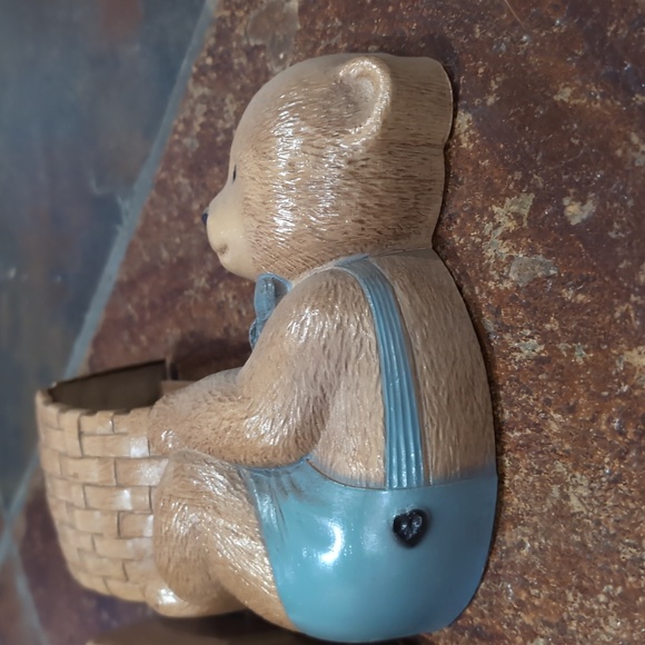 Vintage Teddy Bear Wall Shelves with Baskets - Set Of 2 - Picture 5 of 8